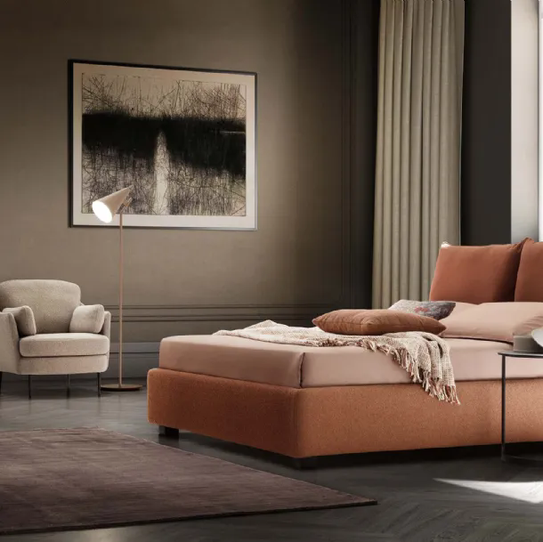 Letto in tessuto imbottito Fris di Le Comfort