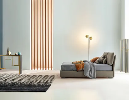 Letto in tessuto con testiera Soul di Twils