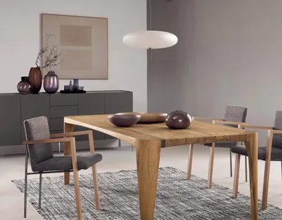 Tavolo Terra in legno di recupero da case antiche di Presotto