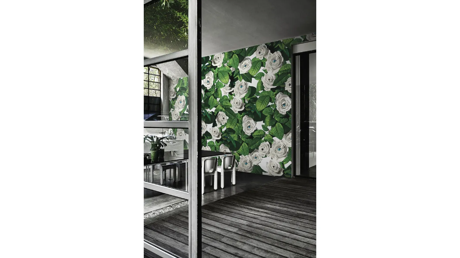 Carta da parati Eyes & Roses di London Art