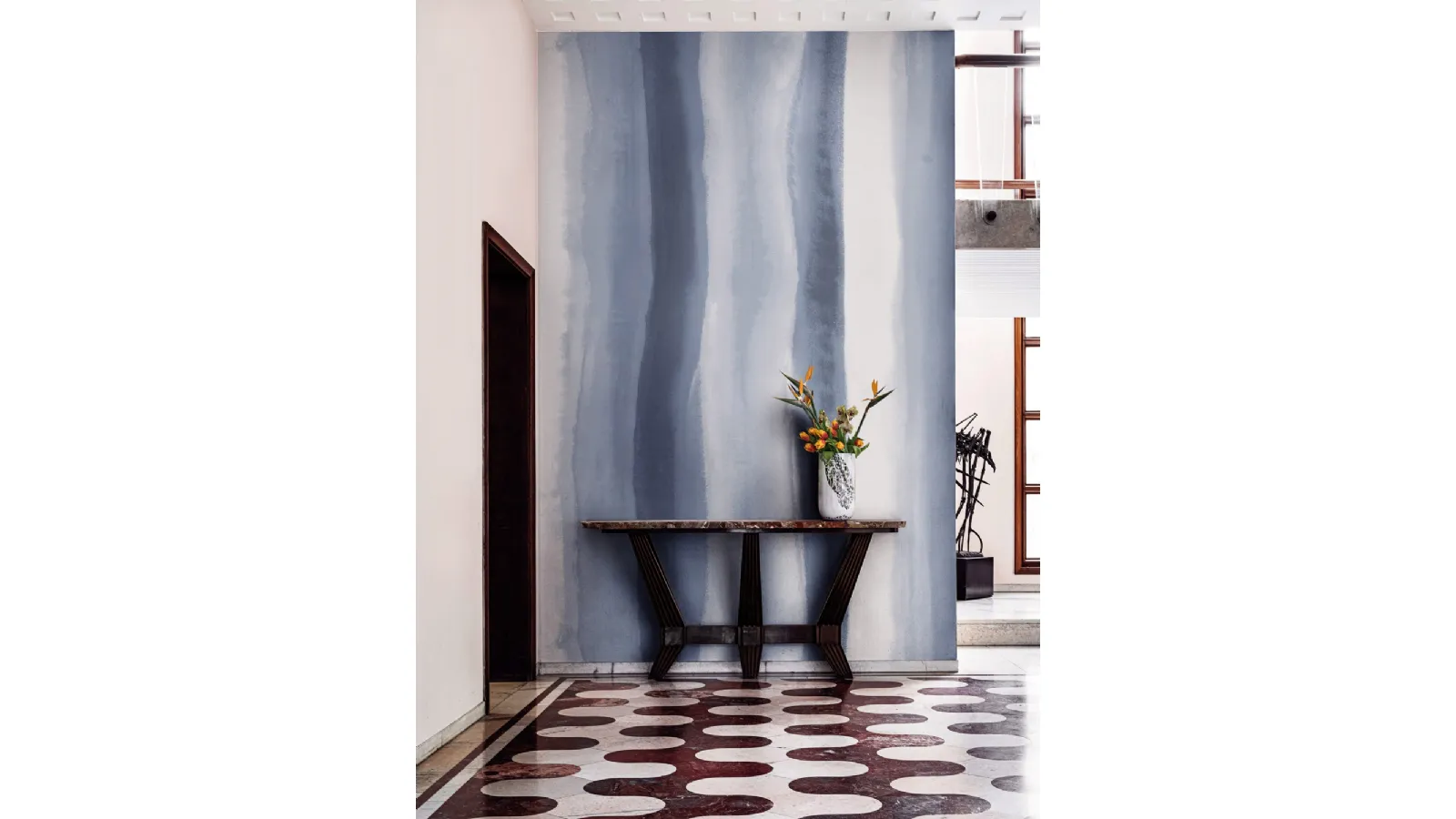 Carta da parati Soft Stripe Clouds di London Art