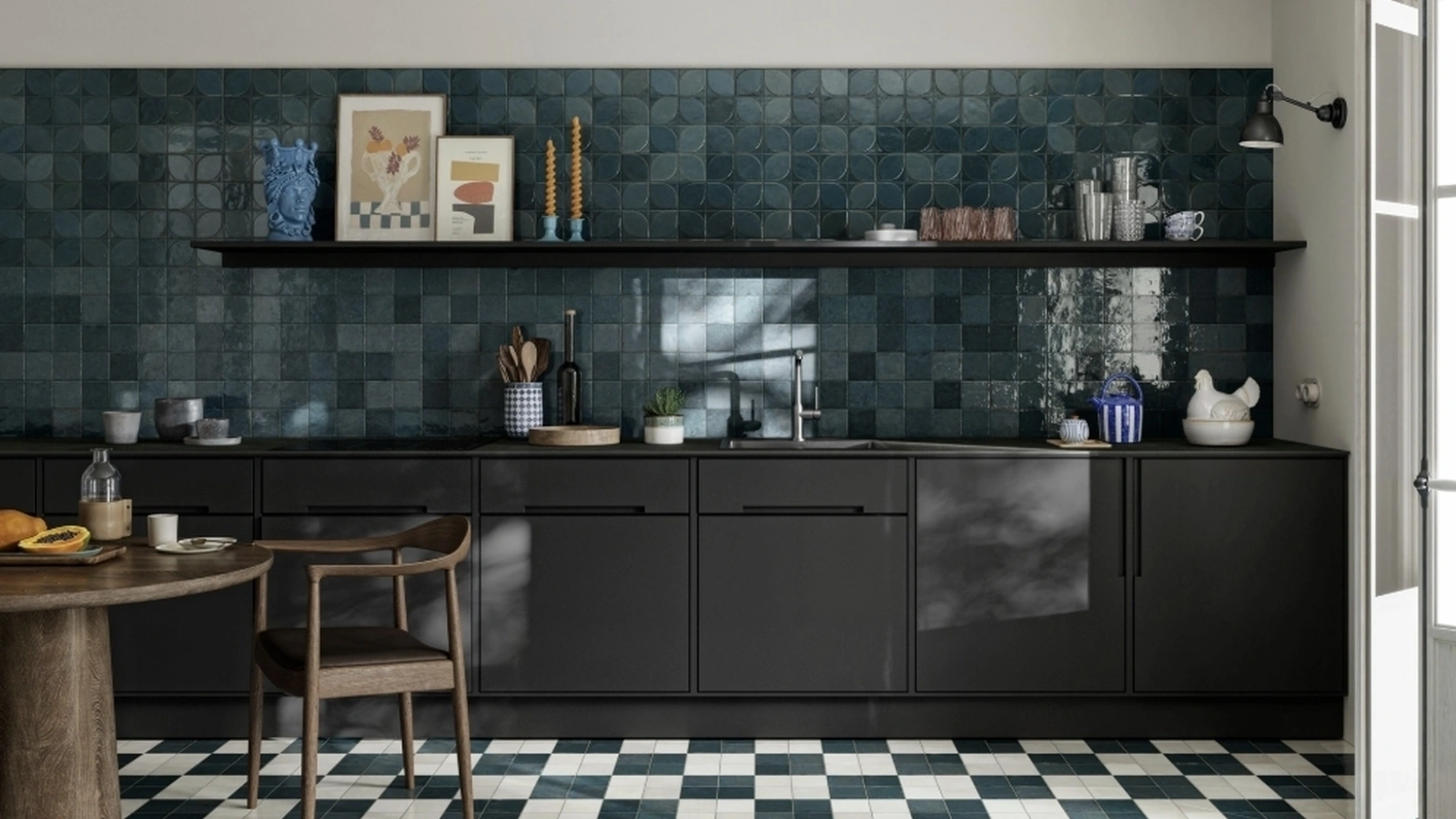 Top Cucina Concrete Look Black Natural di Marazzi