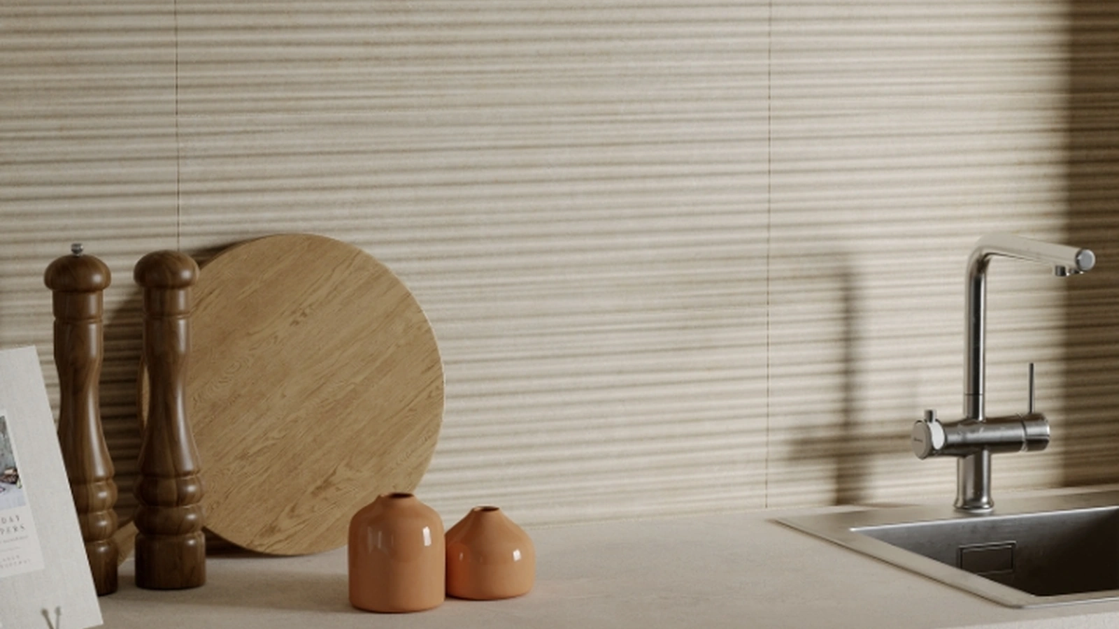 Top Cucina Concrete Look Cementum Ash Natural di Marazzi