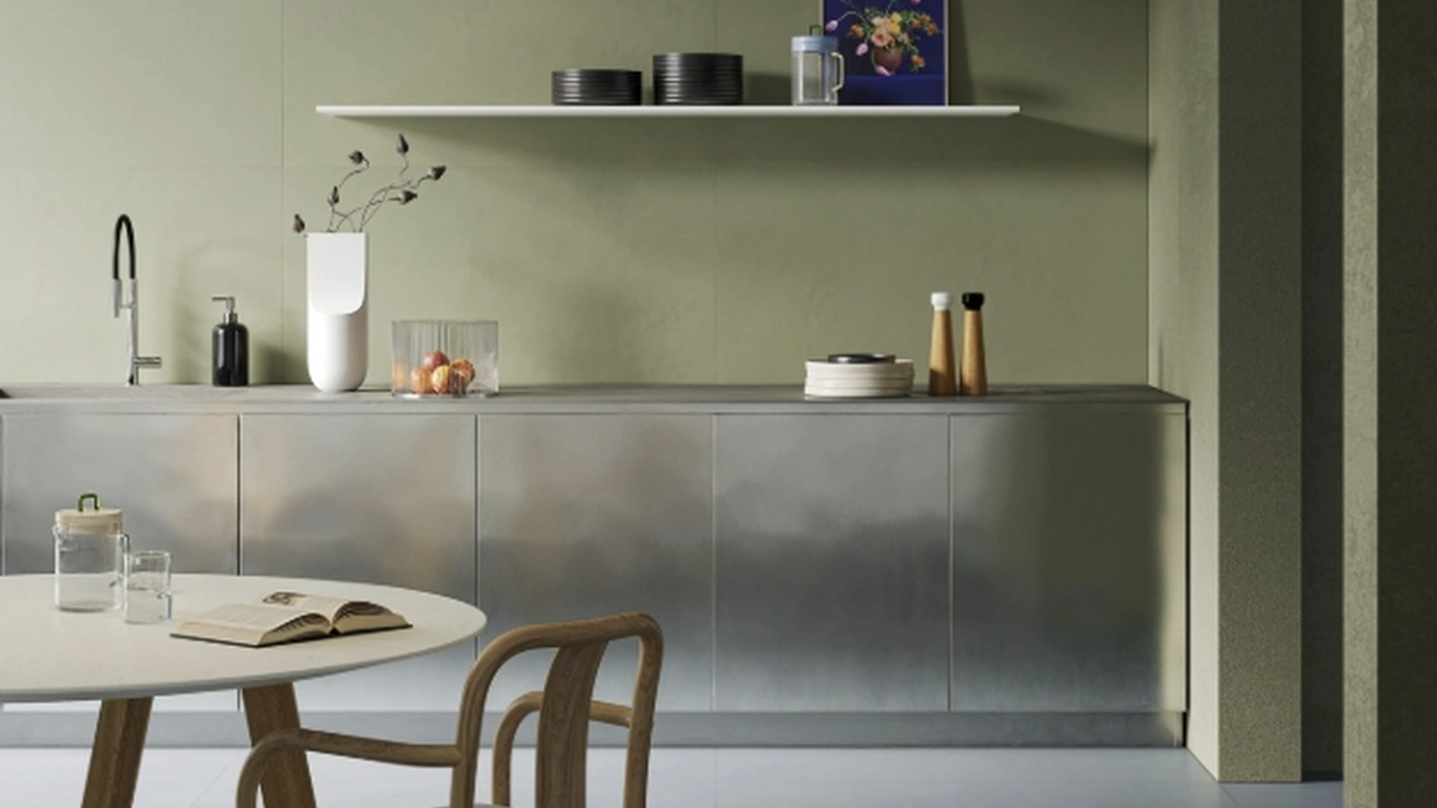 Top Cucina Concrete Look Cementum Lead Natural di Marazzi