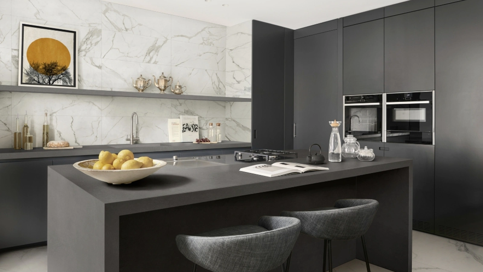 Top Cucina Concrete Look Cementum di Marazzi