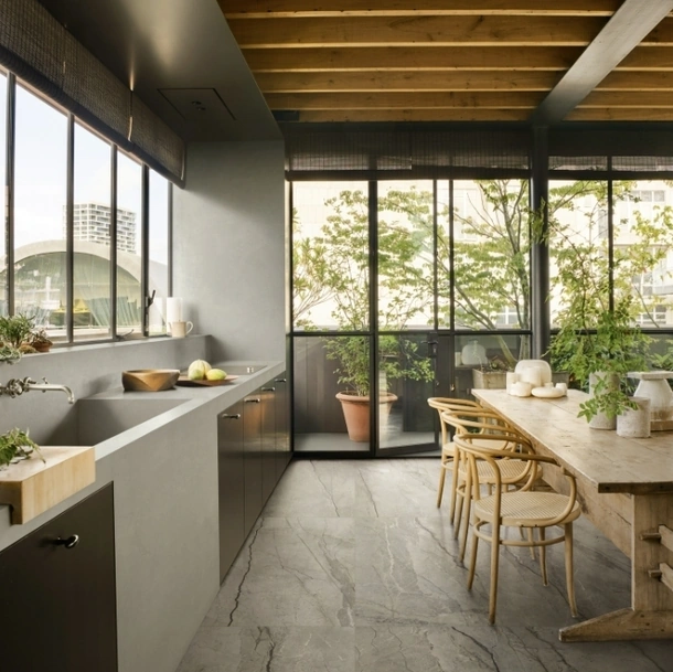 Top Cucina Concrete Look Cementum Nickel Natural di Marazzi