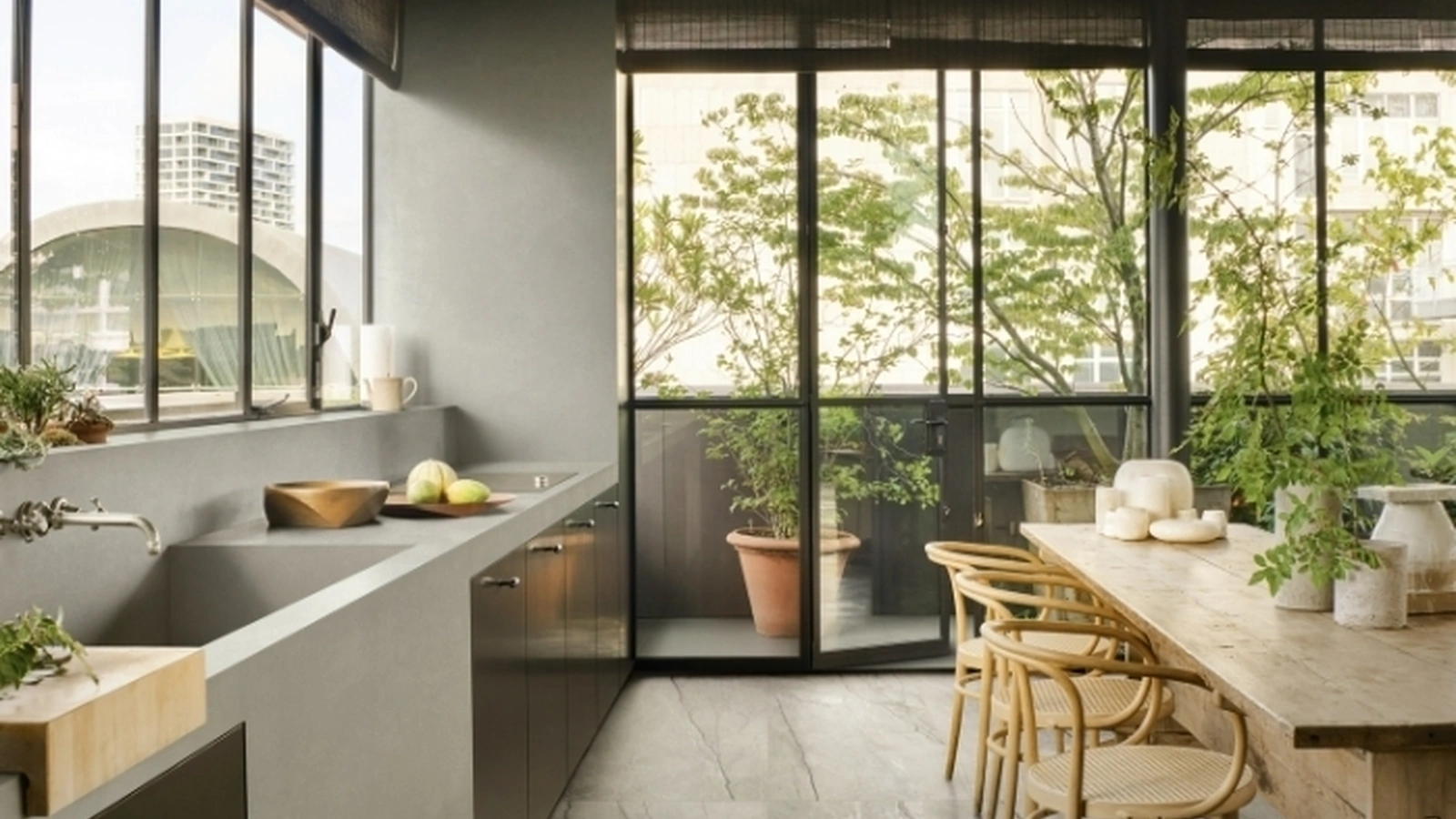 Top Cucina Concrete Look Cementum Nickel Natural di Marazzi