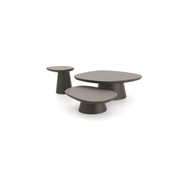 Tavolino con base in metallo e piano in MDF Stone Ditre Italia