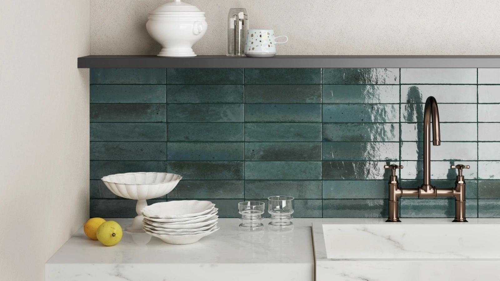 Top Cucina Marble Look Altissimo Lux di Marazzi
