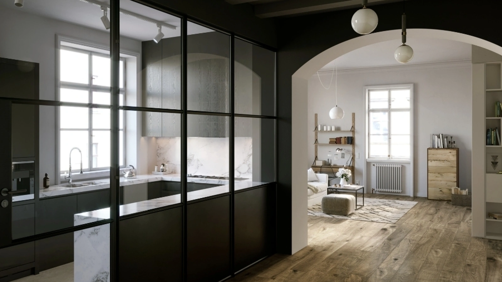Top Cucina Marble Look Calacatta Extra Bookmatch di Marazzi