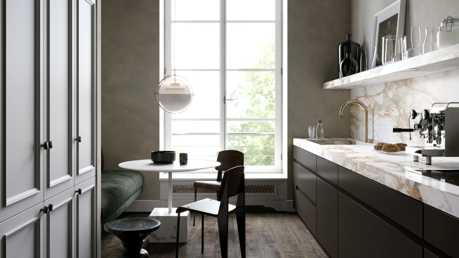 Top Cucina Marble Look Calacatta Vena Vecchia di Marazzi