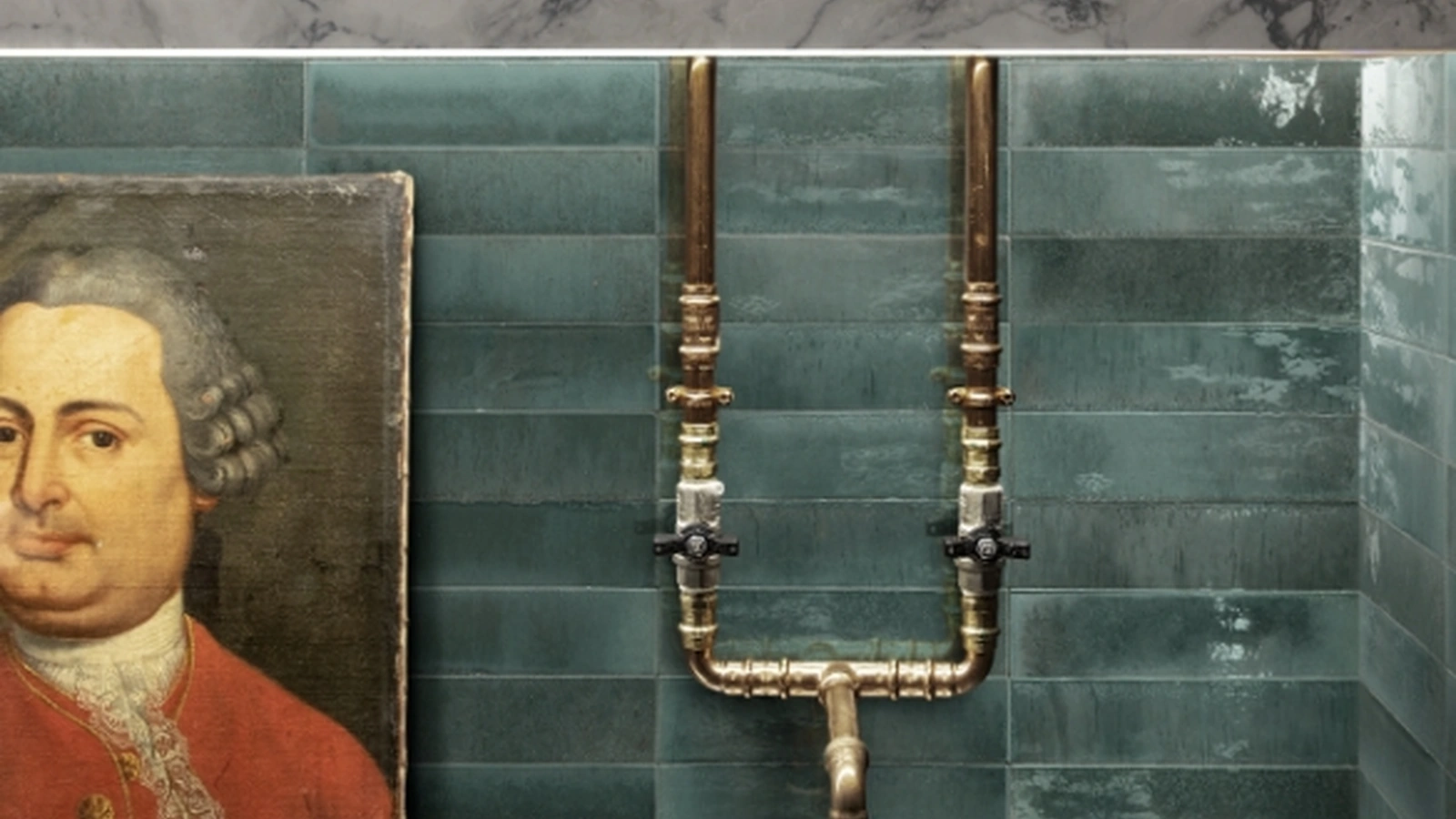 Top Cucina Marble Look Capraia Bookmatch di Marazzi