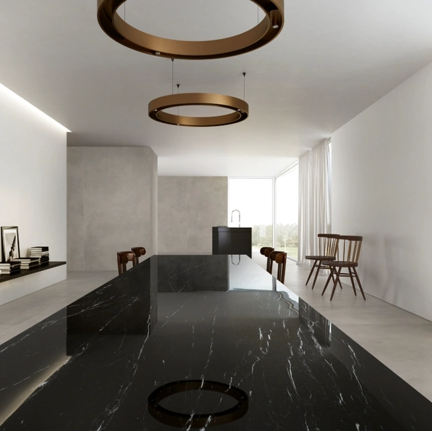 Top Cucina Marble Look Elegant Black di Marazzi