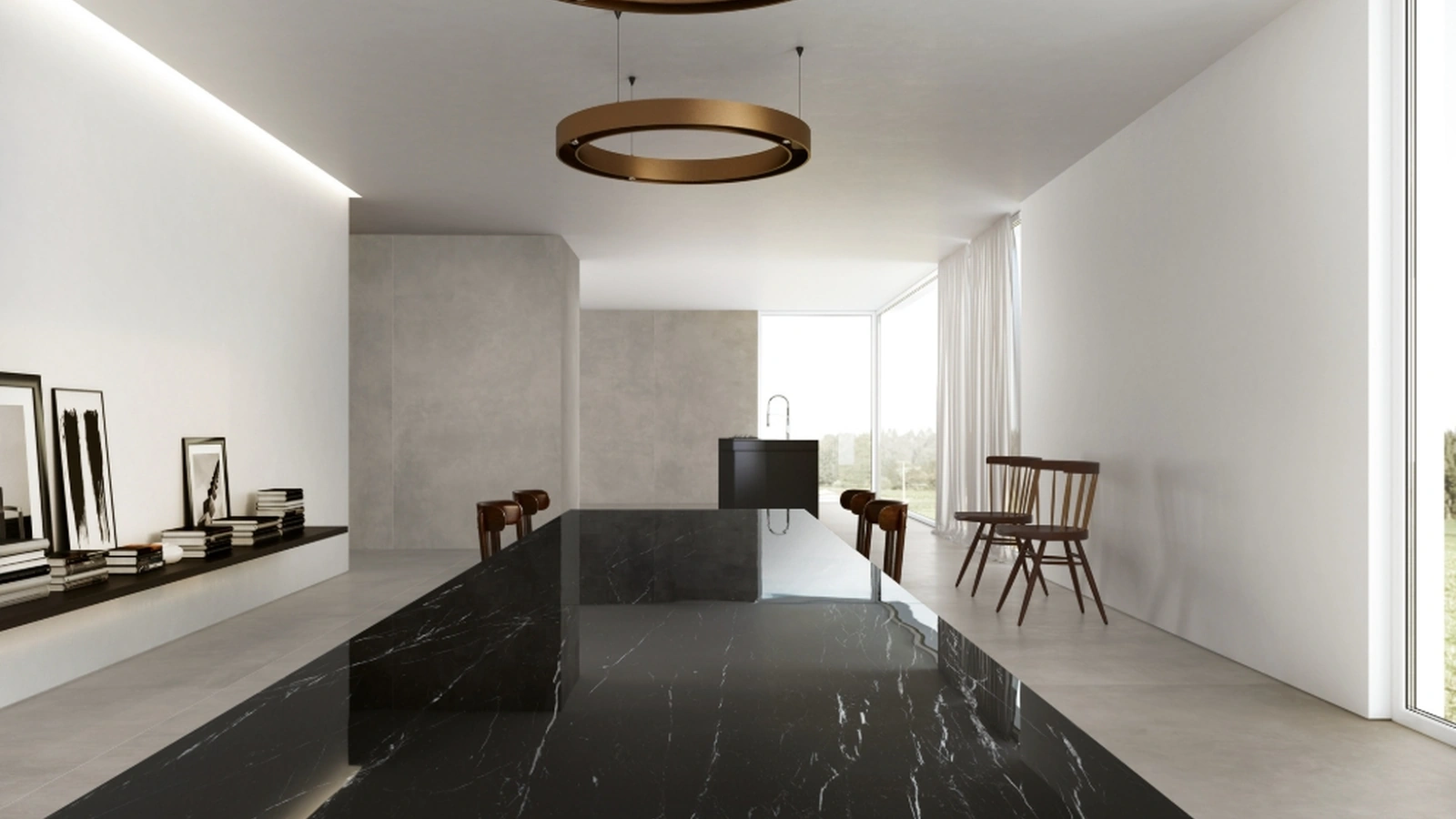 Top Cucina Marble Look Elegant Black di Marazzi