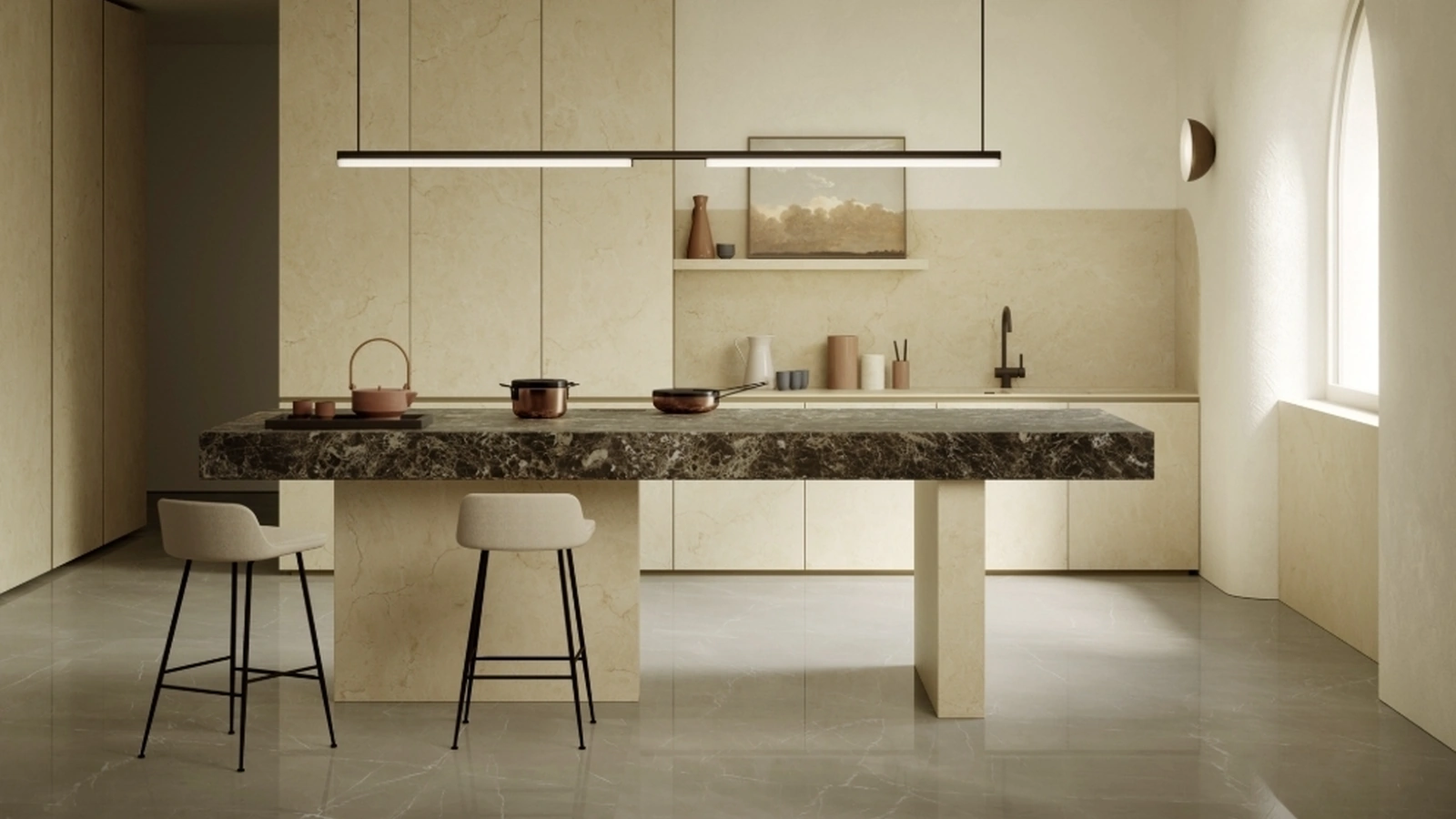 Top Cucina Marble Look Emperador di Marazzi