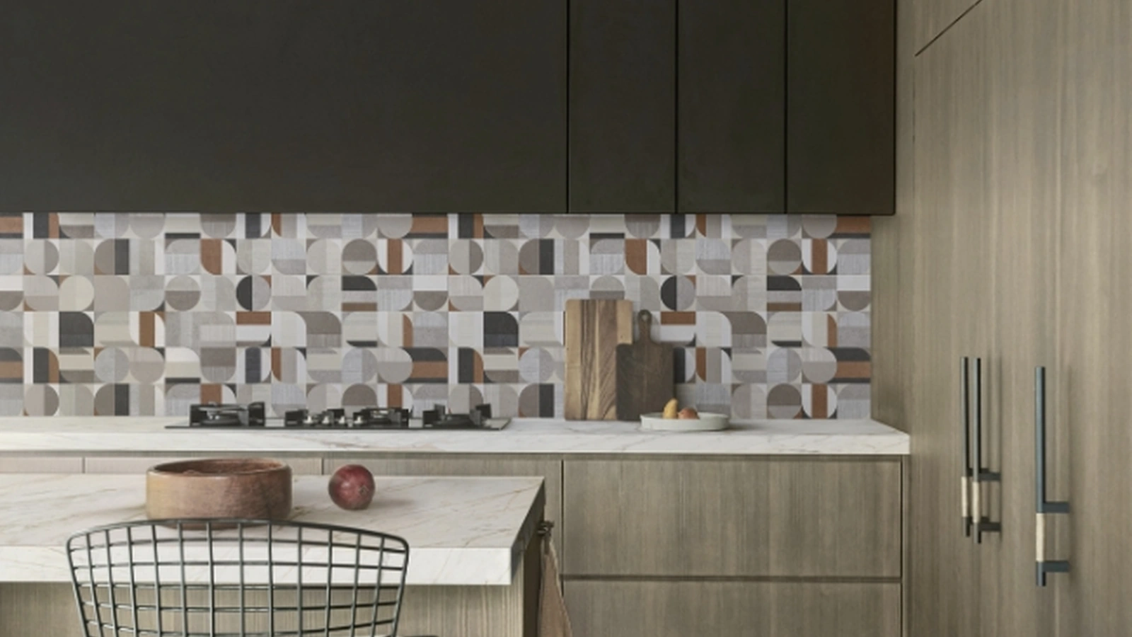 Top Cucina Marble Look Golden White Satin di Marazzi