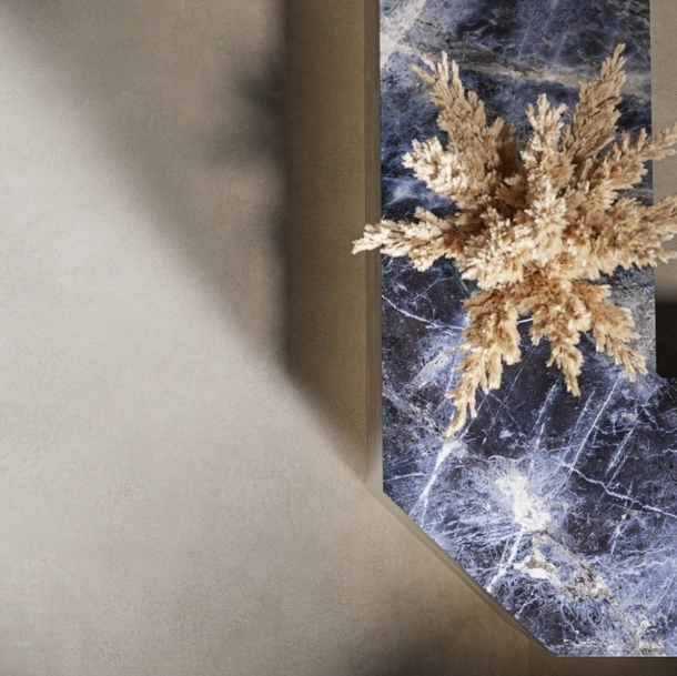 Top Cucina Marble Look Sodalite Blu di Marazzi