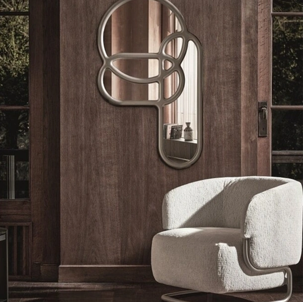 Specchio di design con cornice in metallo Multitude Ditre Italia