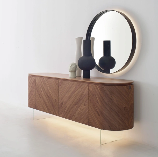 Specchiera con cornice in metallo Dorian Gray di Modesign