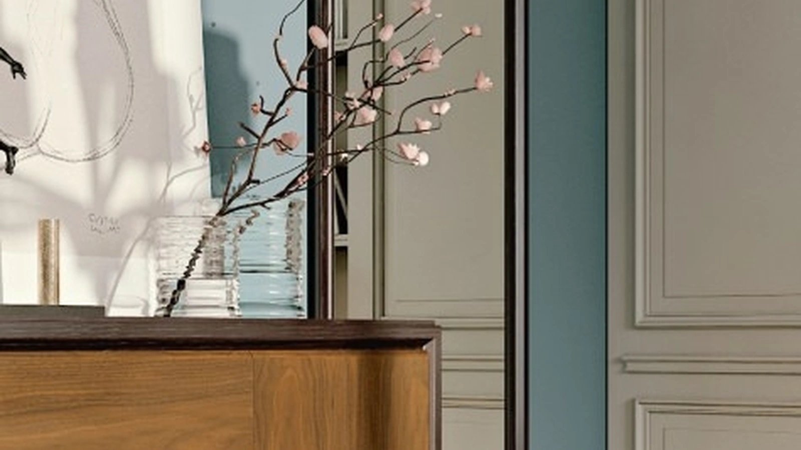 Specchiera Segreti in Rovere di Arte Brotto