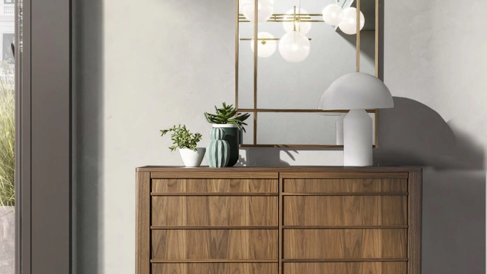 Specchiera in legno Thai di Modesign