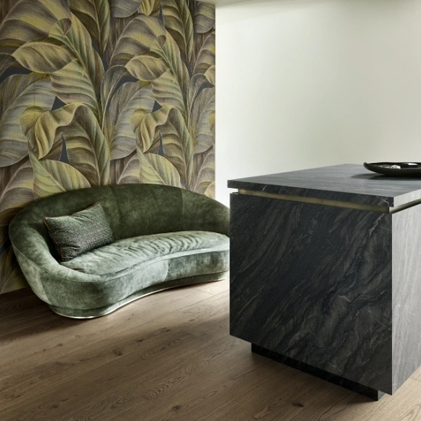 Top Cucina Stone Look Bahia Black di Marazzi