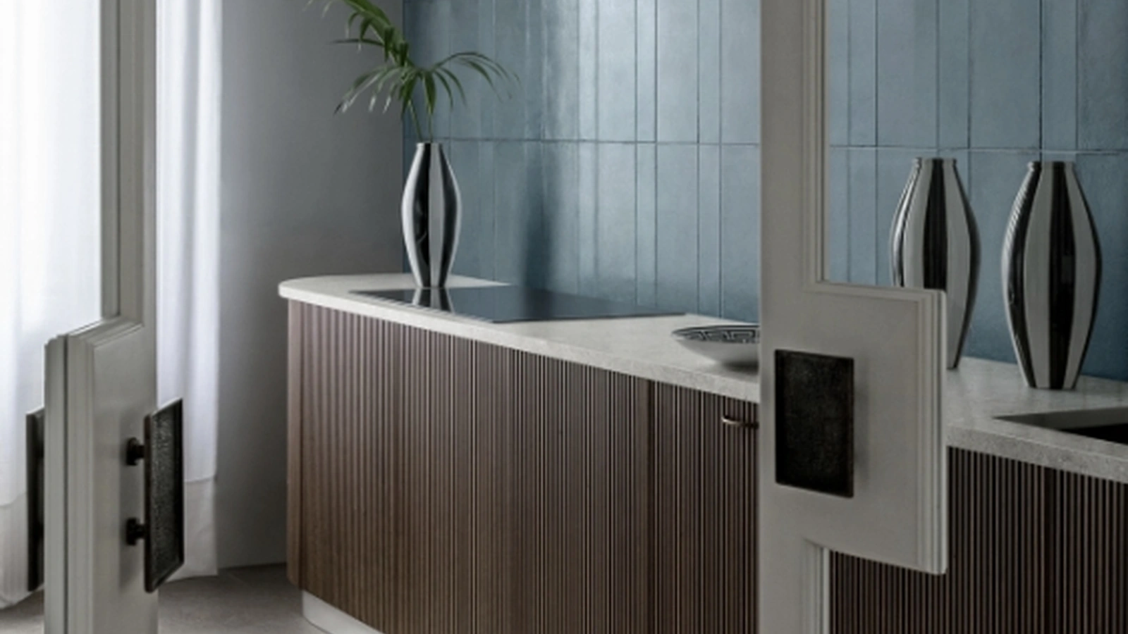 Top Cucina Stone Look Berici Grigio Naturale di Marazzi