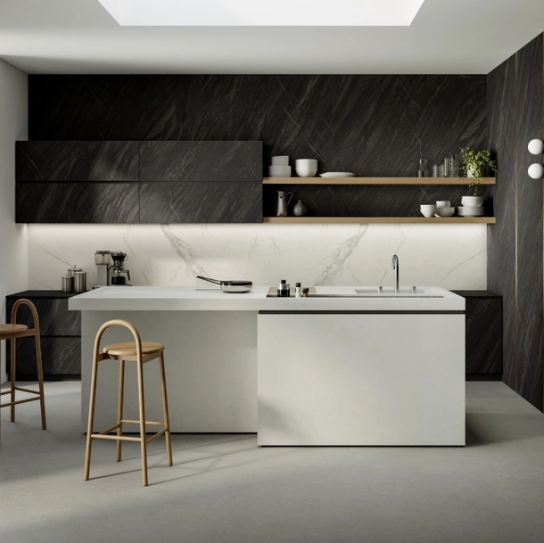 Top Cucina Stone Look Berici Grigio Satin di Marazzi