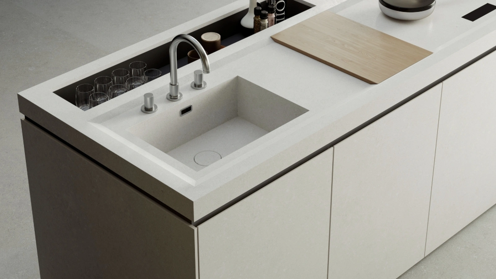 Top Cucina Stone Look Berici Grigio Satin di Marazzi