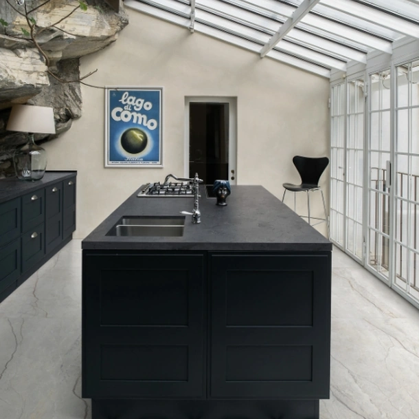 Top Cucina Stone Look Infinity Antracite di Marazzi