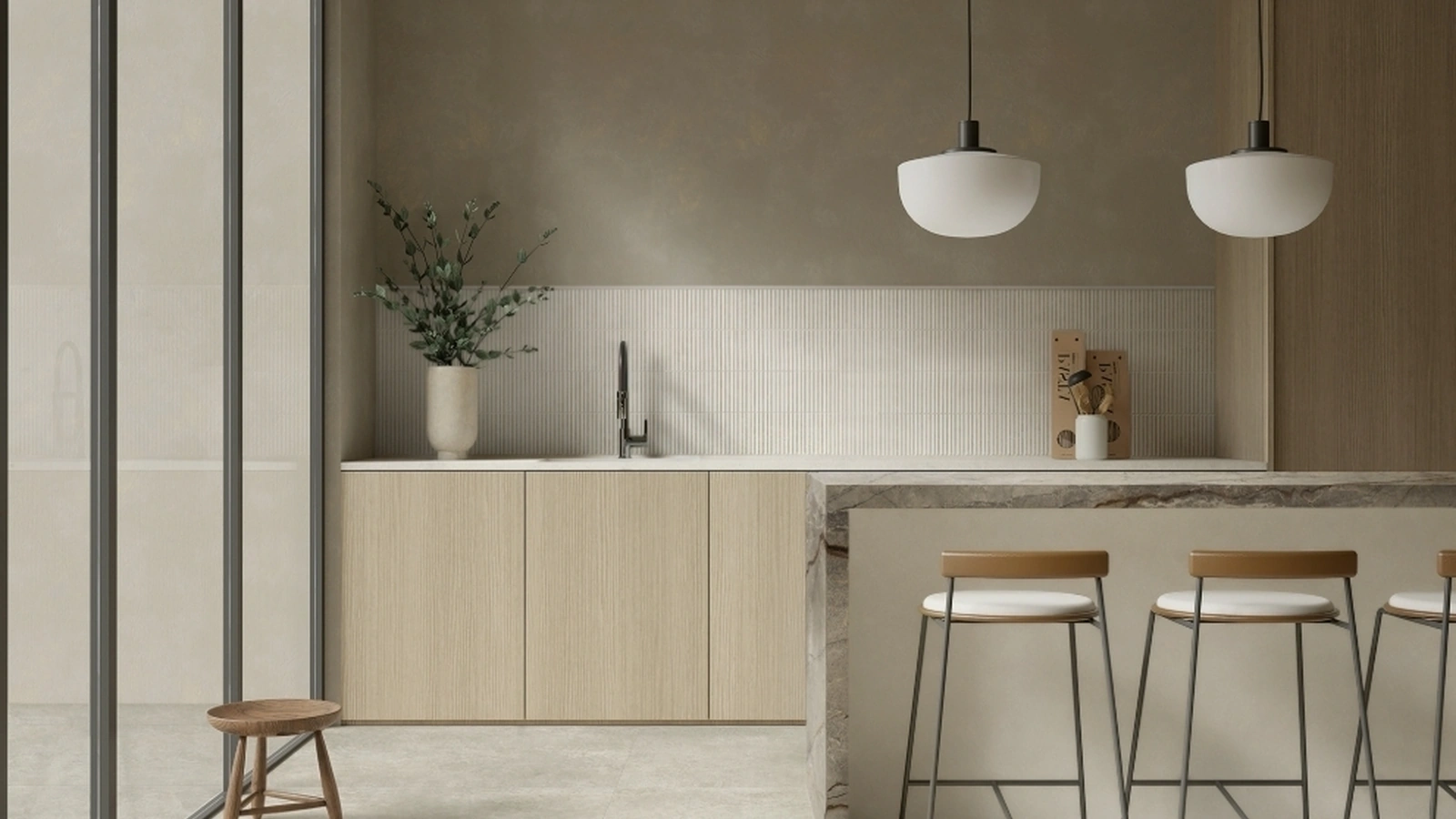 Top Cucina Stone Look Silver Root Grey di Marazzi