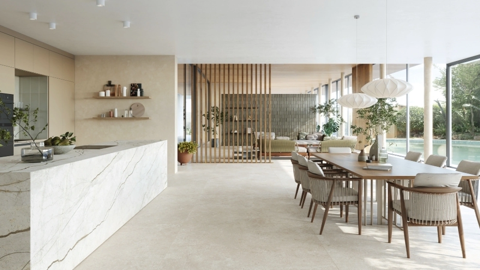 Top Cucina Stone Look Silver Root White di Marazzi
