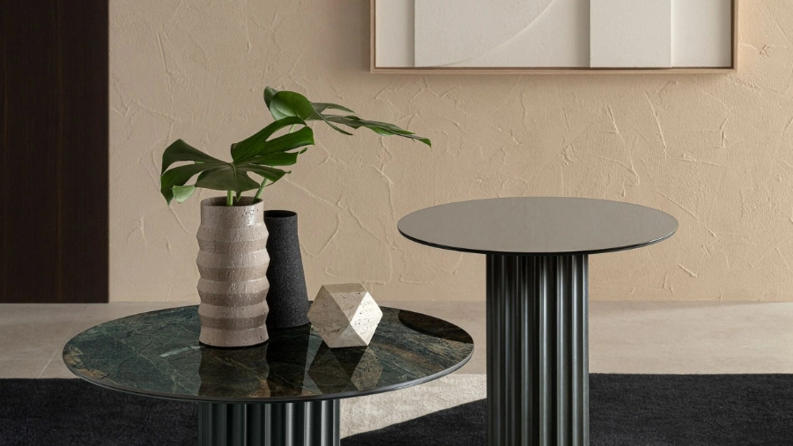 Tavolino Enea con top in ceramica di Riflessi
