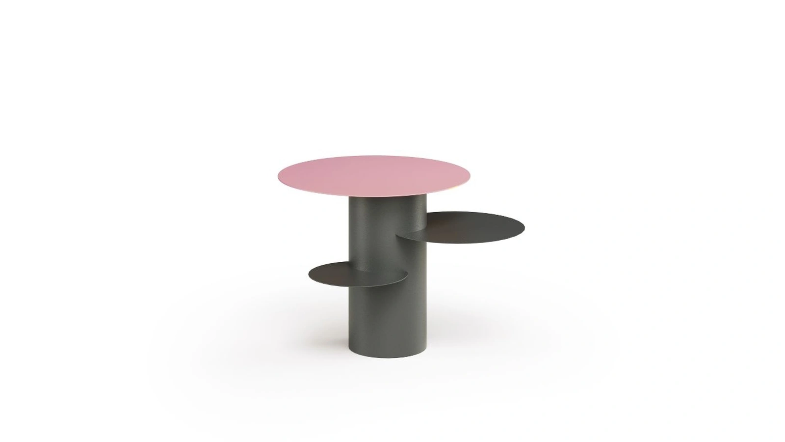 Tavolino rotondo Mushroom interamente realizzato in metallo in Egoitaliano