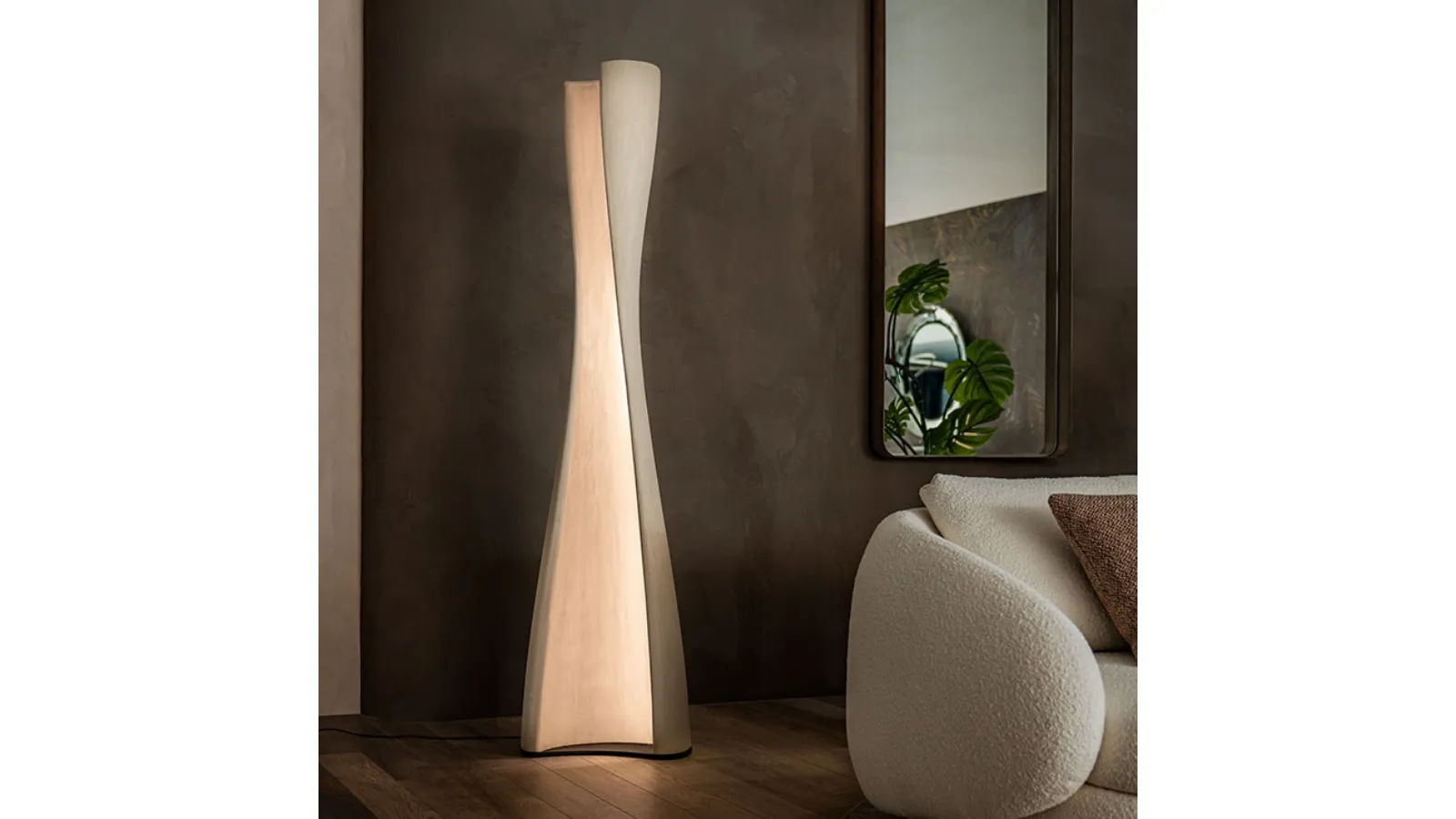 Lampada da terra in argilla Diploma di Cattelan Italia