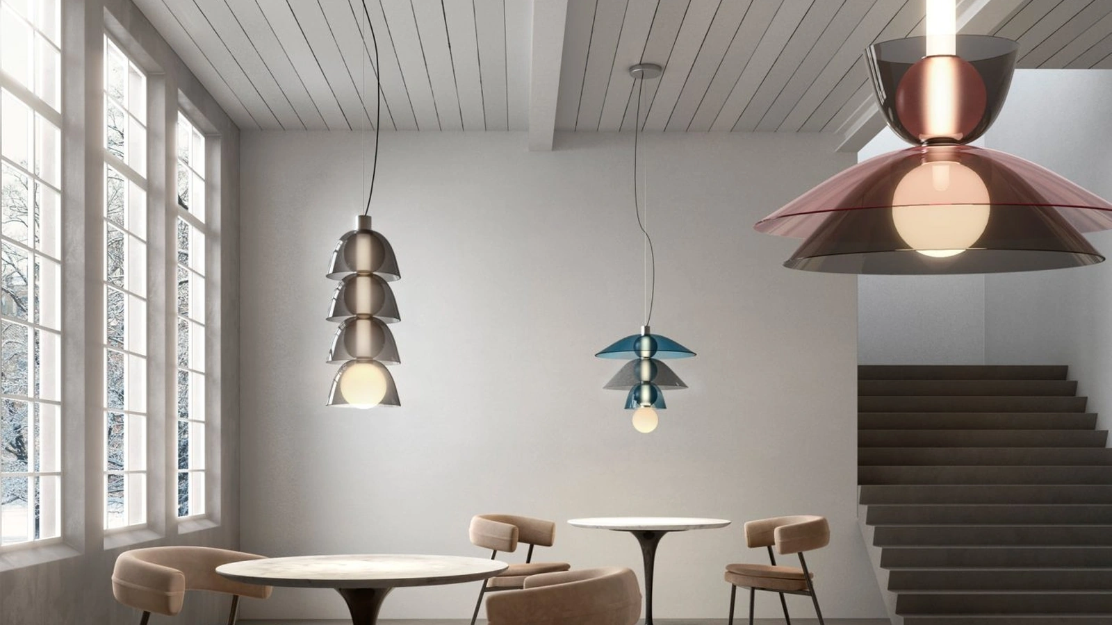 Lampada a sospensione Gems di Pentalight