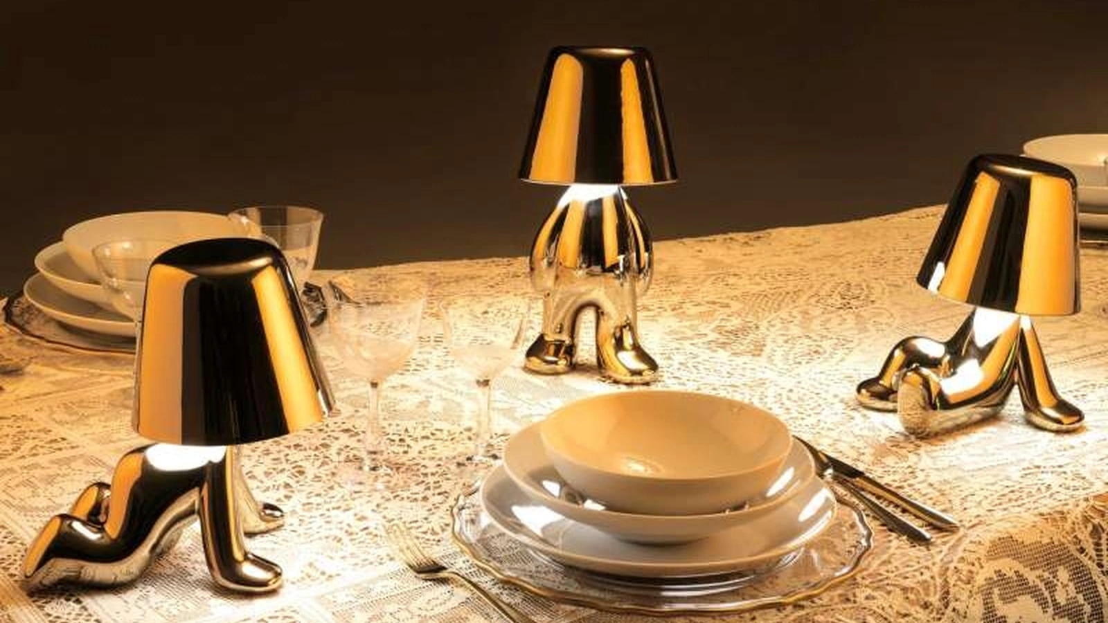Lampade da tavolo Golden Brothers di Qeeboo