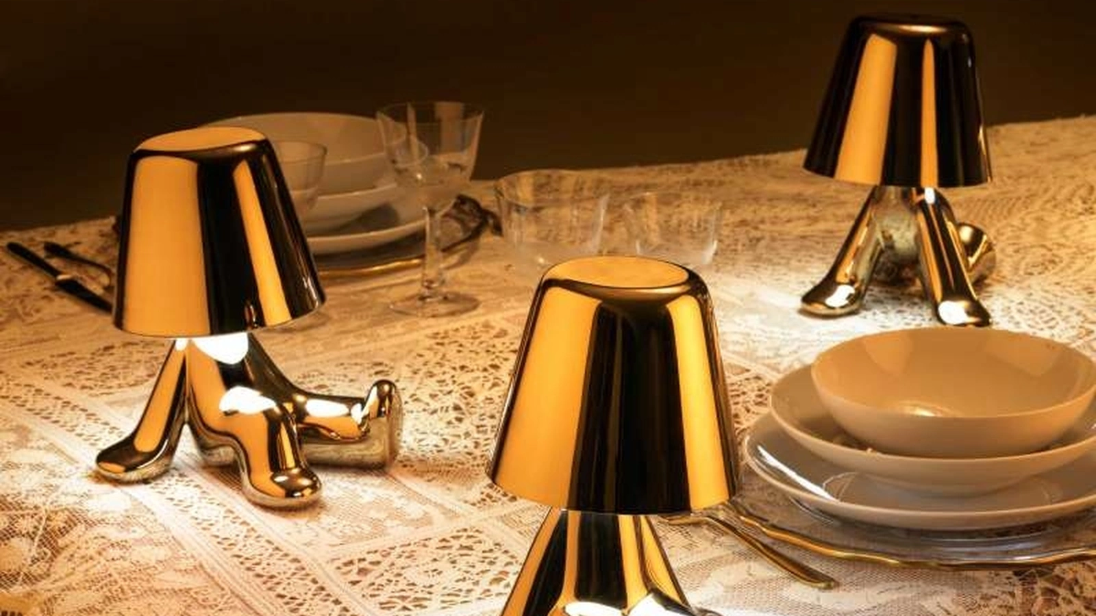 Lampade da tavolo Golden Brothers di Qeeboo