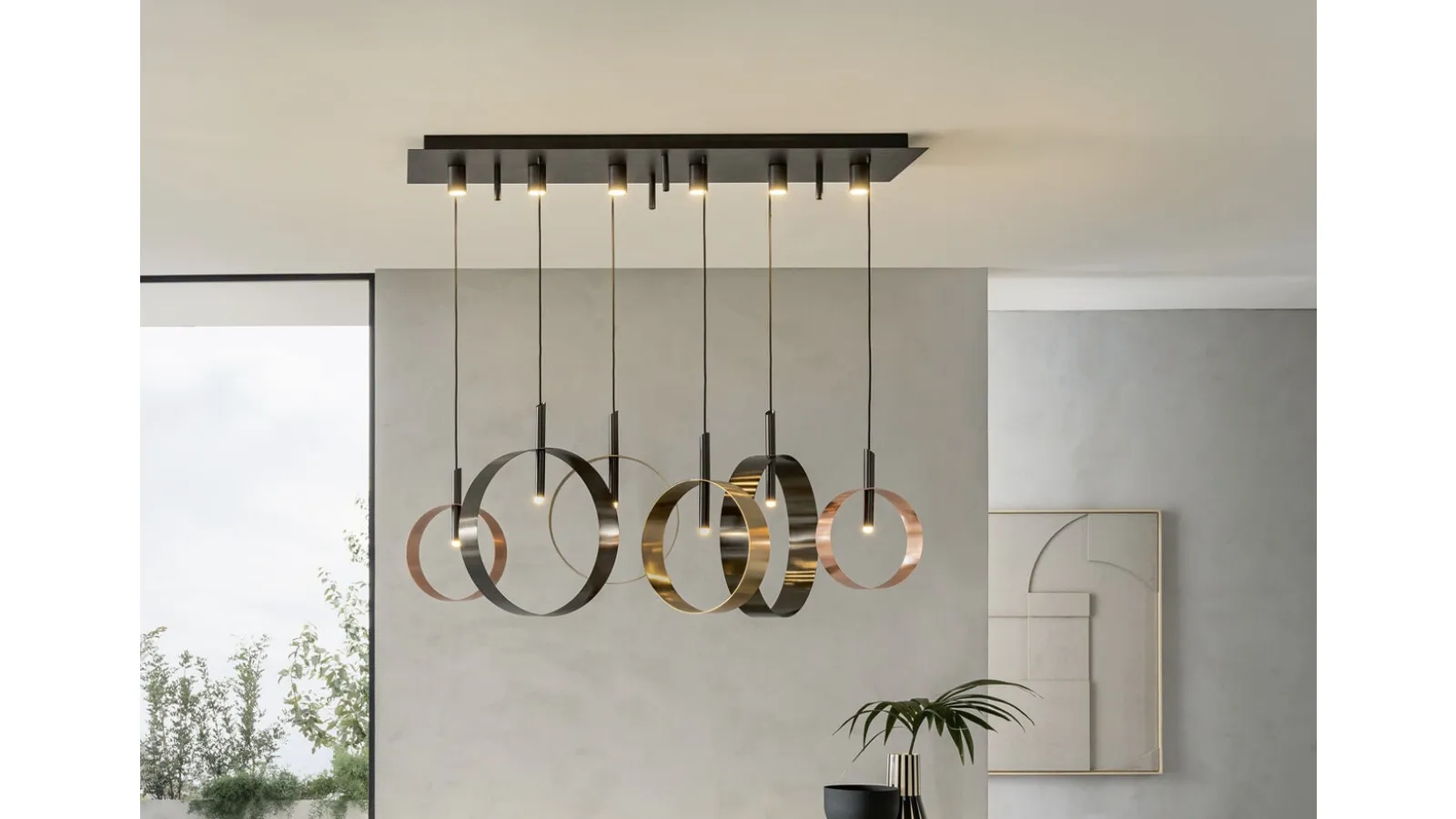 Lampada a sospensione Led Loop S di Riflessi