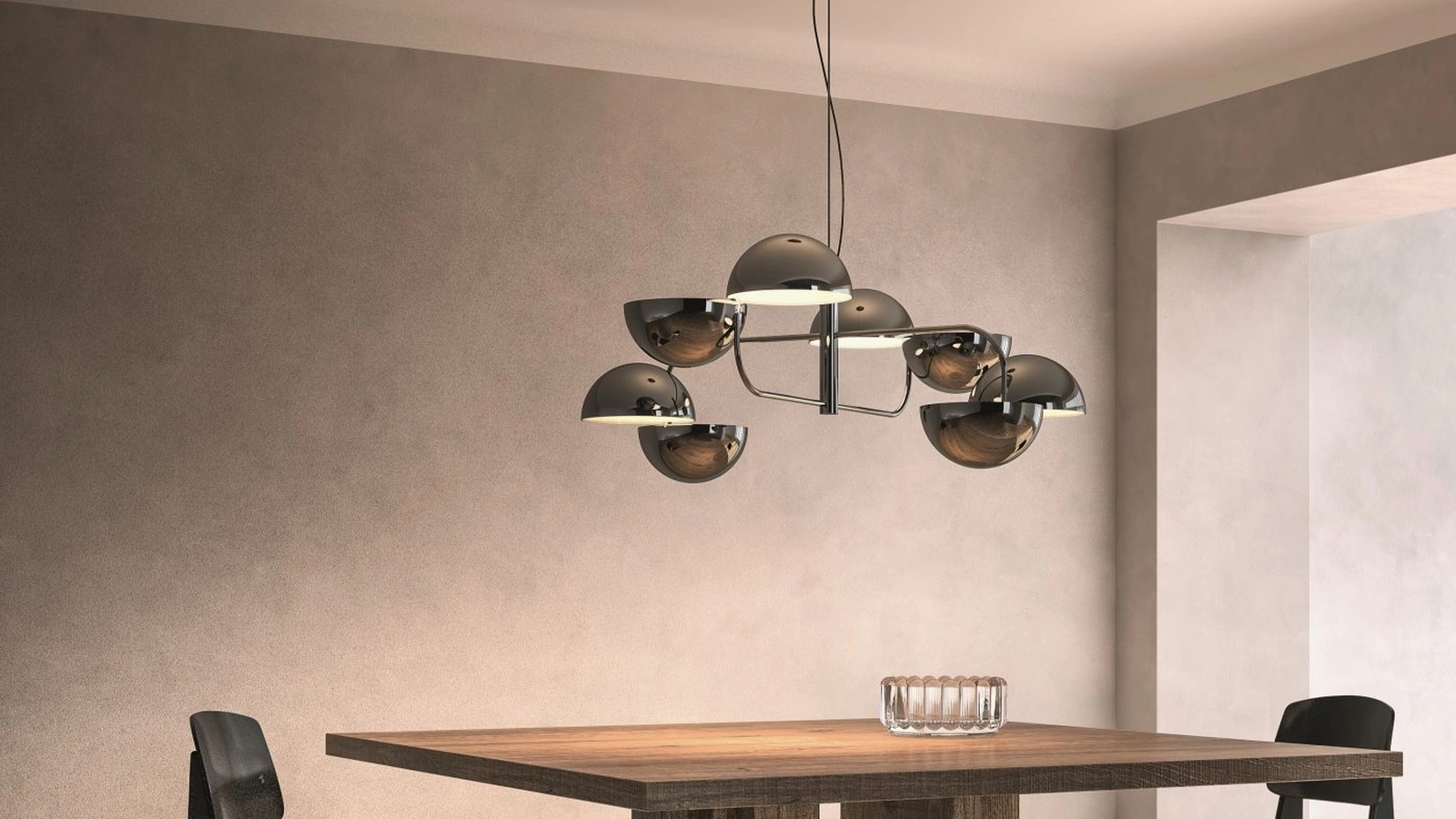 Lampada a sospensione con semisfere in metallo Elisabeth di Pentalight