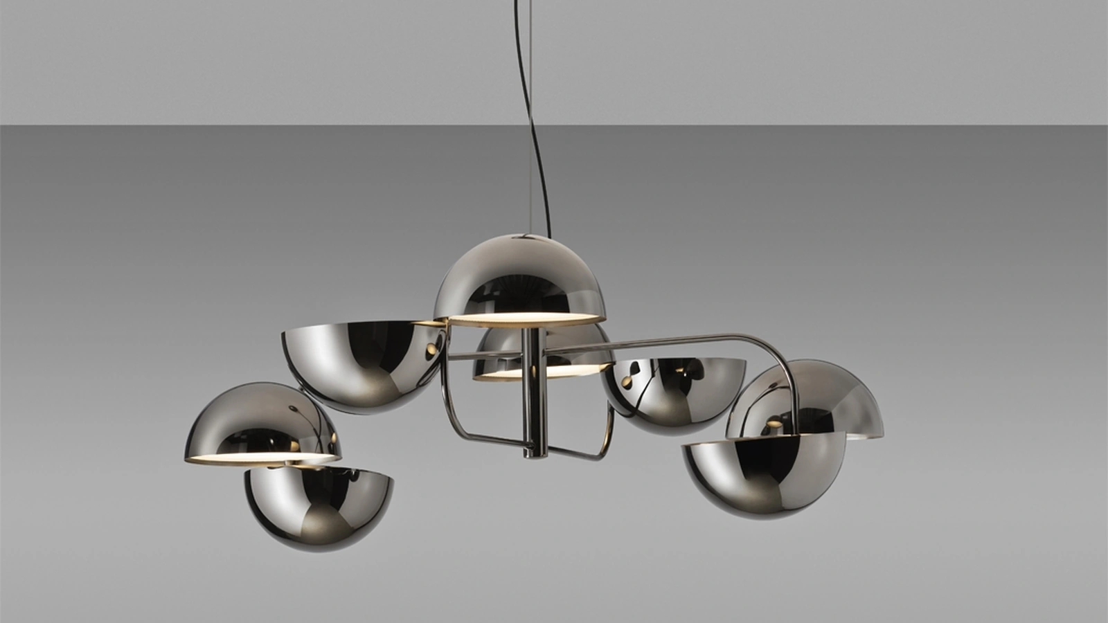 Lampada a sospensione con semisfere in metallo Elisabeth di Pentalight