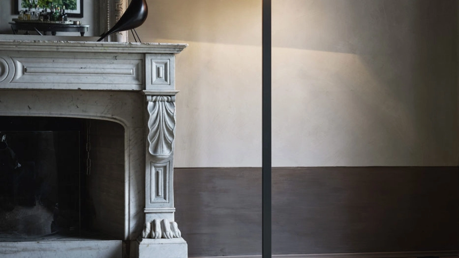Lampada da terra con struttura in metallo e paralume in tessuto Tosca di Pentalight