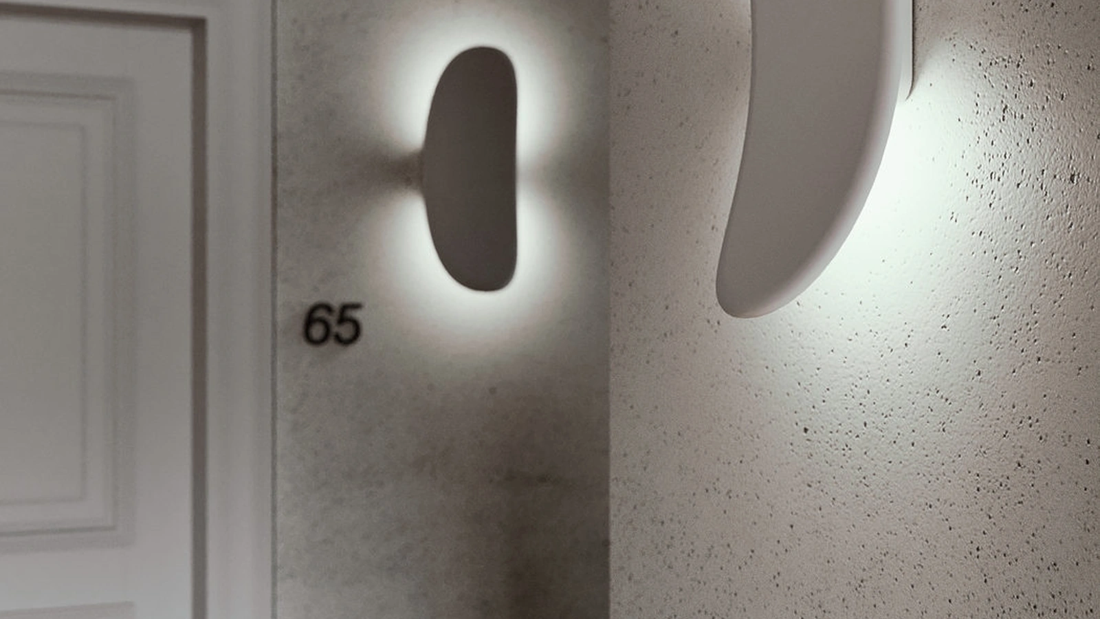 Lampada da parete in alluminio pressofuso verniciato bianco Vela Applique di Pentalight