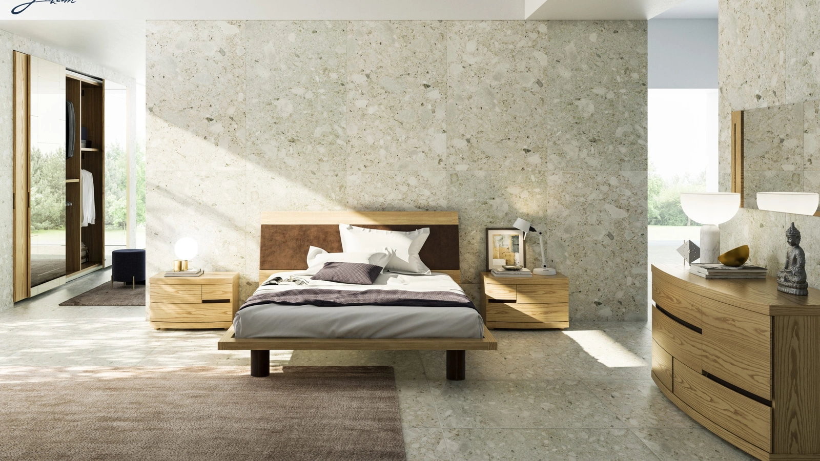 Gruppo Notte New Lekurve Legno di Fazzini