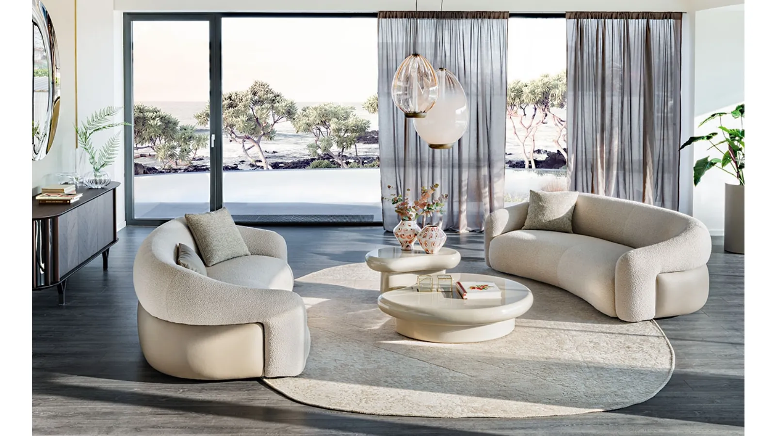 Divano lineare Baldwin di Cattelan Italia