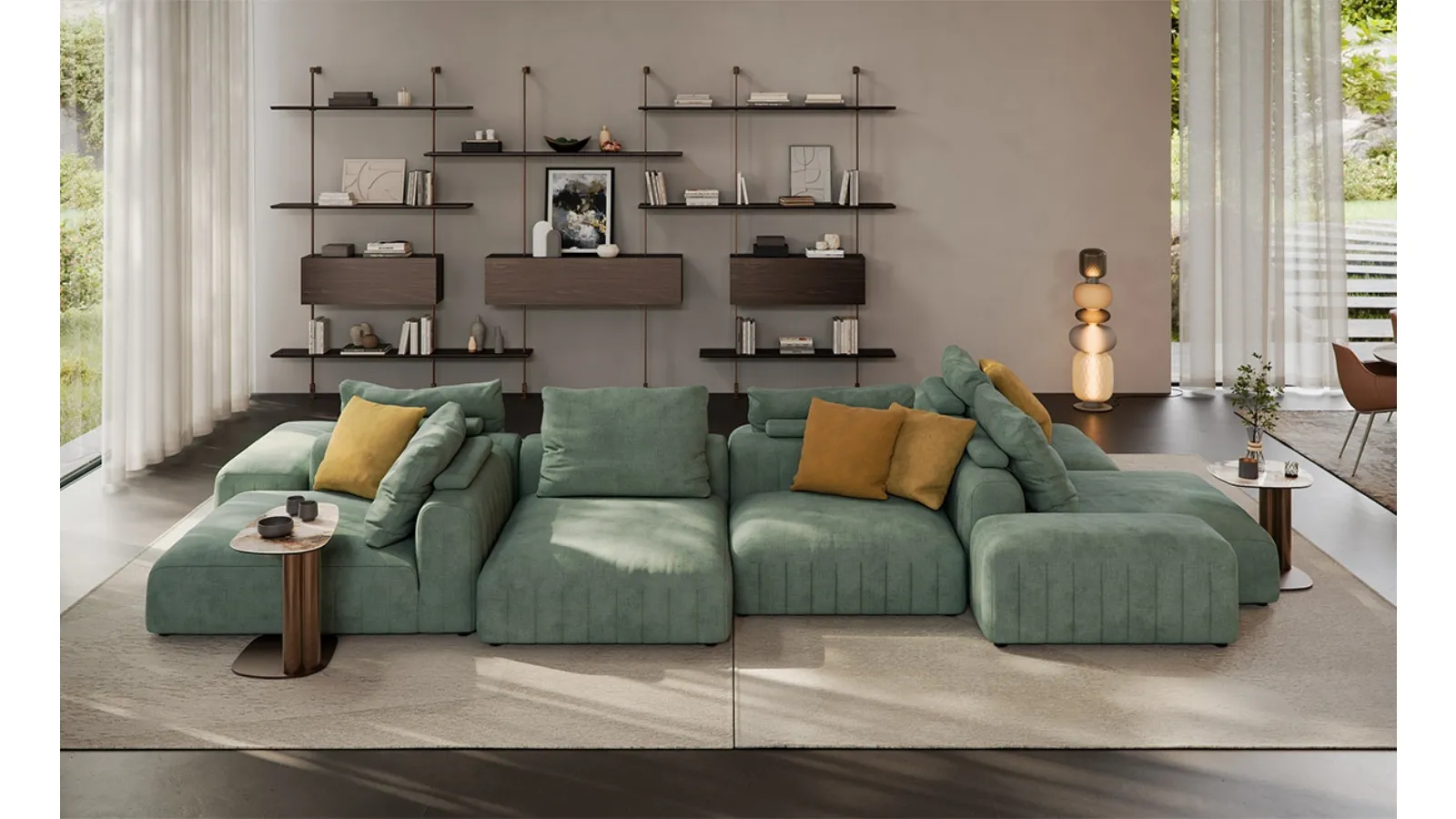 Divano con penisola Gibson di Cattelan Italia