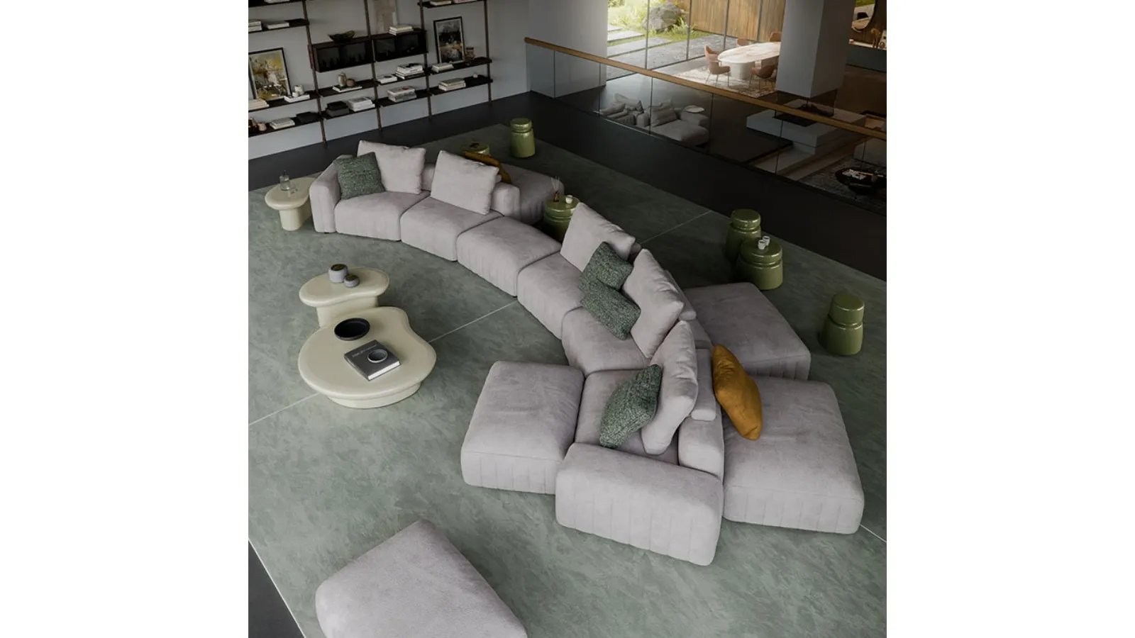 Divano con penisola Gibson di Cattelan Italia