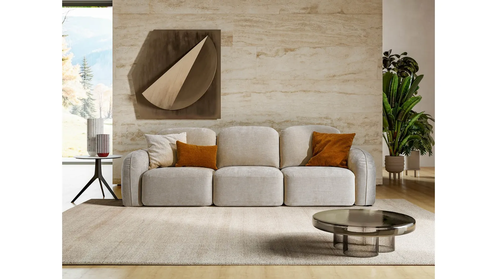 Divano lineare con sedute allungabili Susa di Le Comfort
