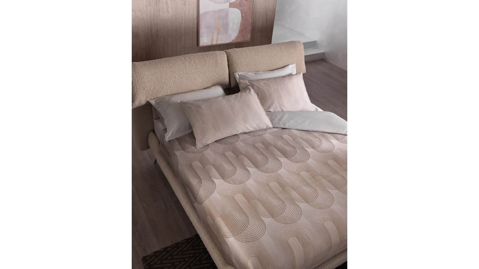 Letto in tessuto con testiera reclinabile Designer Lift di Altrenotti