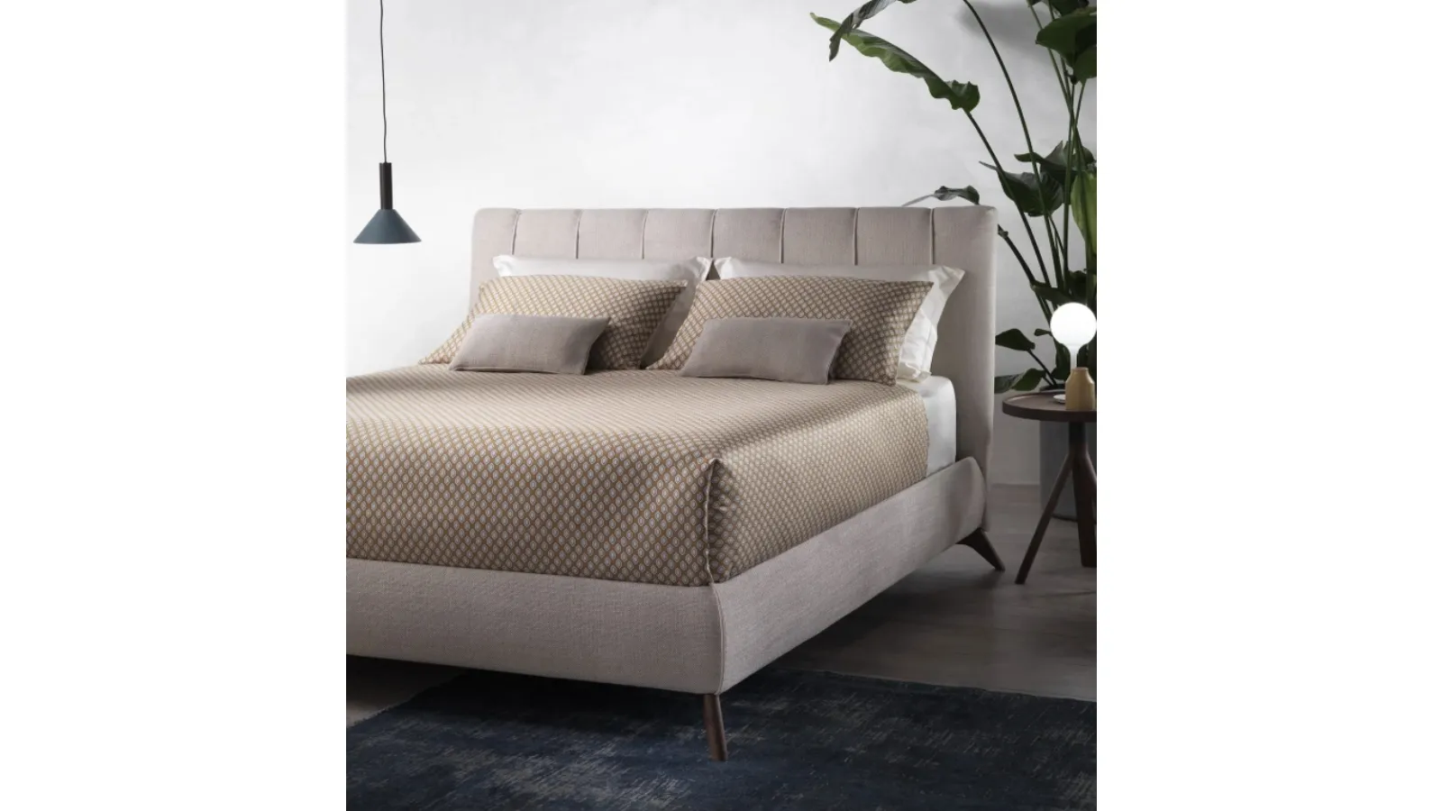 Letto con testiera trapuntata Soul Chamolè di Altrenotti